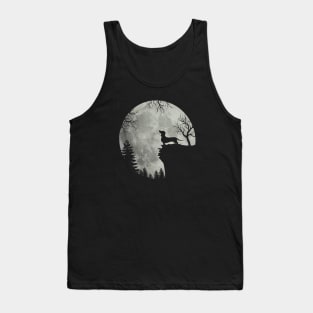 Dachshund Dog And Moon Shirt Halloween Costume Tank Top